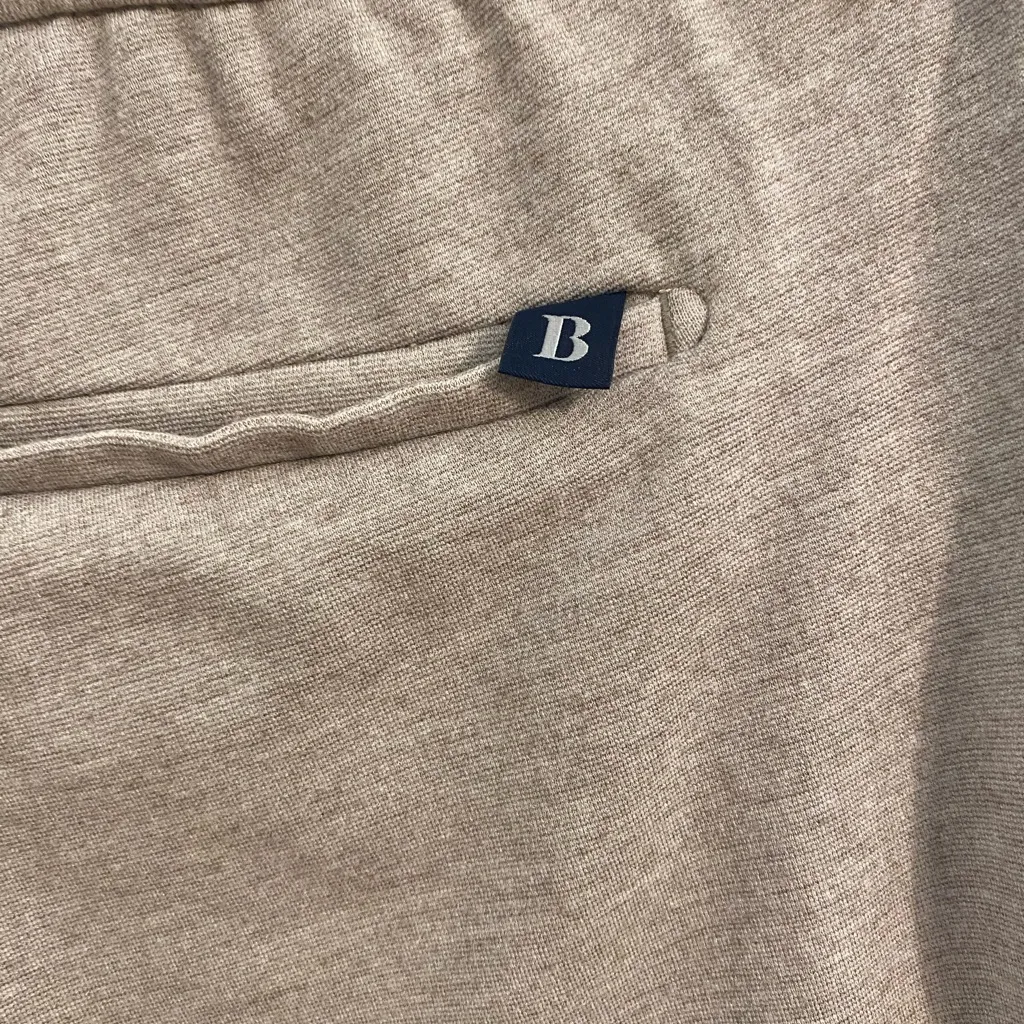 Women's Beige Boggi Milano B Tech Drawstring Capri Sweatpants Sweats Size 8‎ Tan - Image 3