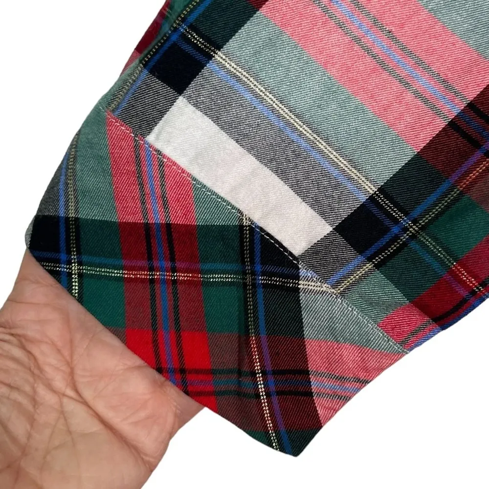 Victoria’s Secret Plaid Pajama Top With Matching Scrunchie XS - Image 5