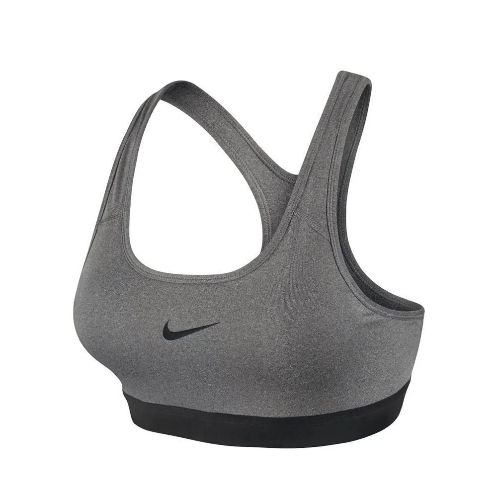 New! NIKE Pro Classic Racerback Medium Support Sports Bra Gray Black Size XS - Image 5