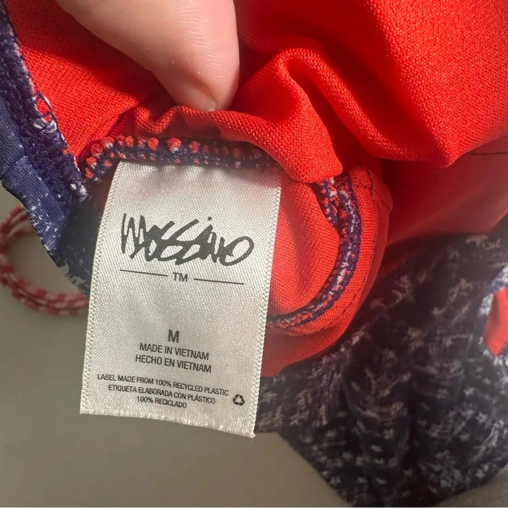 Mossimo‎ Womens Swimsuit One Piece Red White Blue Patriotic Stars Stripes Size M - Image 7