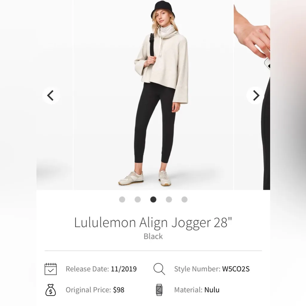 Lululemon Align Joggers 28” With Pockets Black Size 8 - Image 4