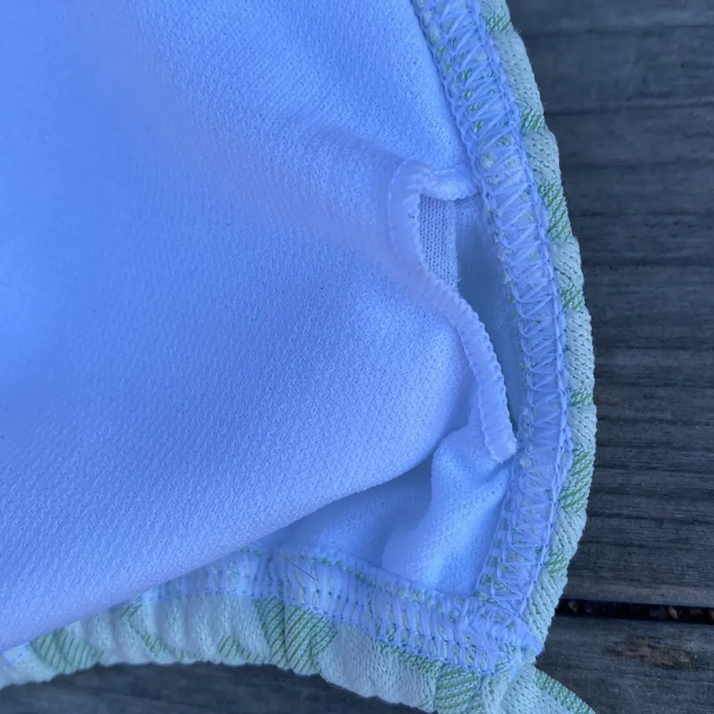 Roxy  Check It Mint Houndstooth Triangle Bikini Top Size S NWT - Image 6