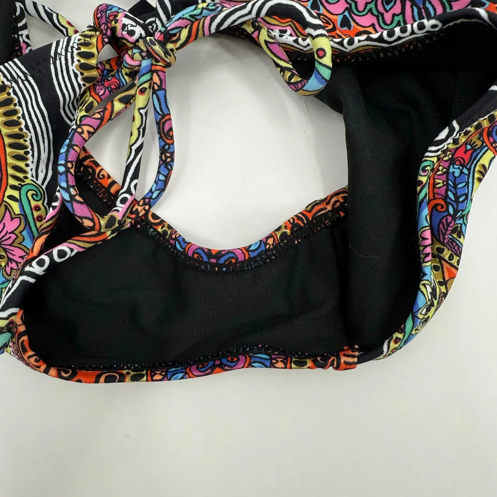 RAISINS Bikini Bottom SZ Small NWT Baja Surf Sweet Tie Side Brief Swim Black Ash - Image 13