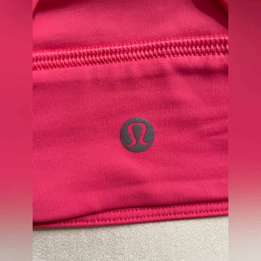 Lululemon NWT Energy High Neck LL sports Bra Zipper Lip Gloss Size 8 - Image 6