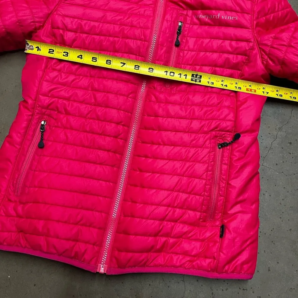 vineyard vines womens pink puffer jacket XS - Image 6