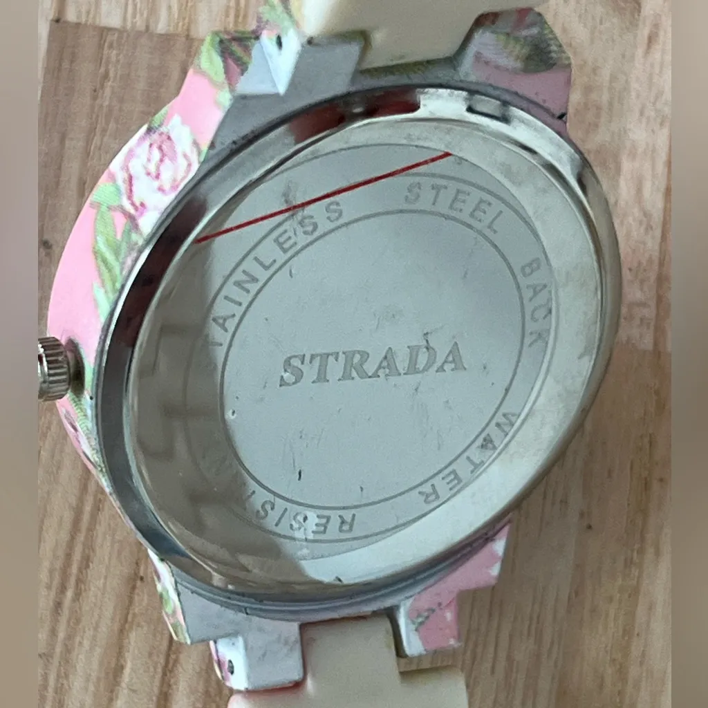 Fashion Watch Strada Brand Floral Patten Bracelet Case Pink - Image 5