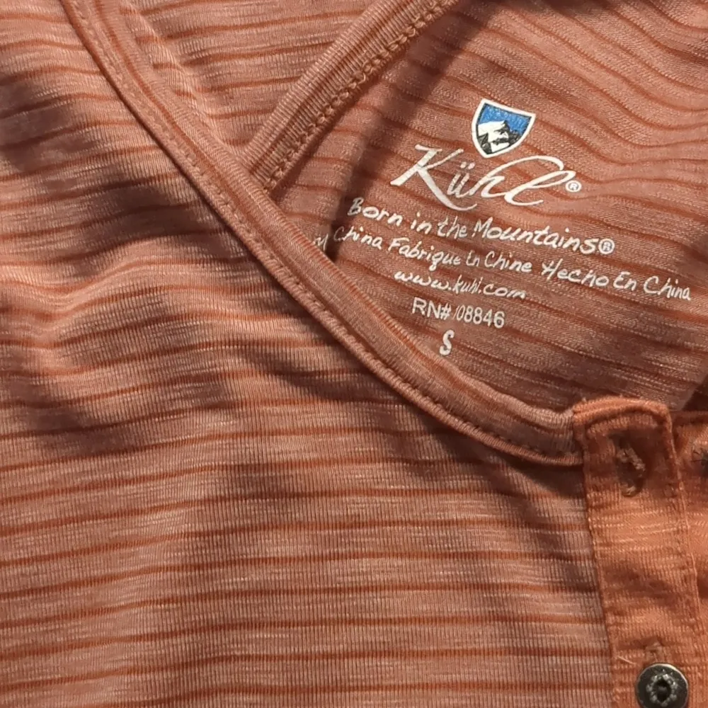 Kuhl orange striped tank top size small - Image 2