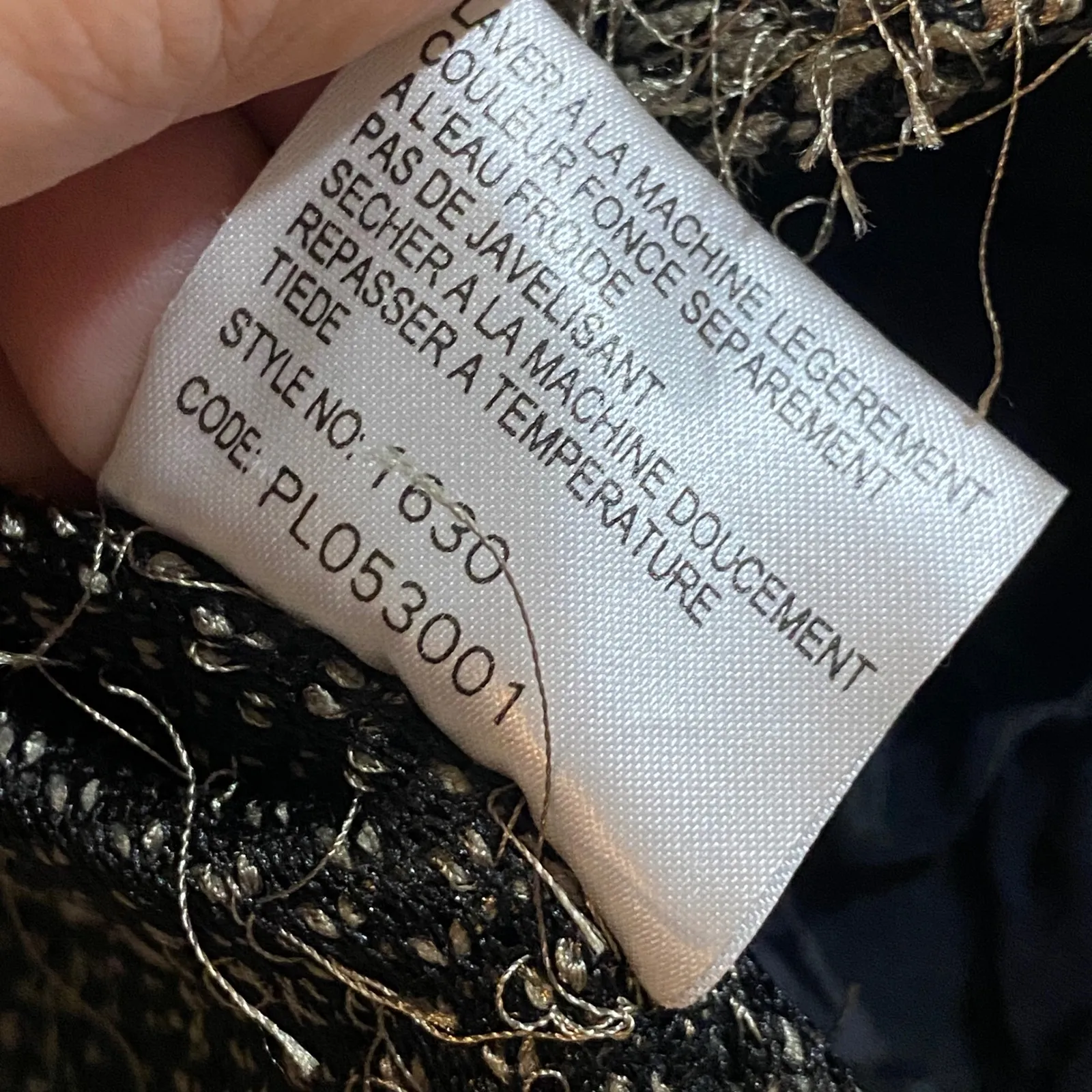 Vtg Jamie Sadock Women Large Sweater Jacket Textured Green Button Front Lashes Gold - Image 7