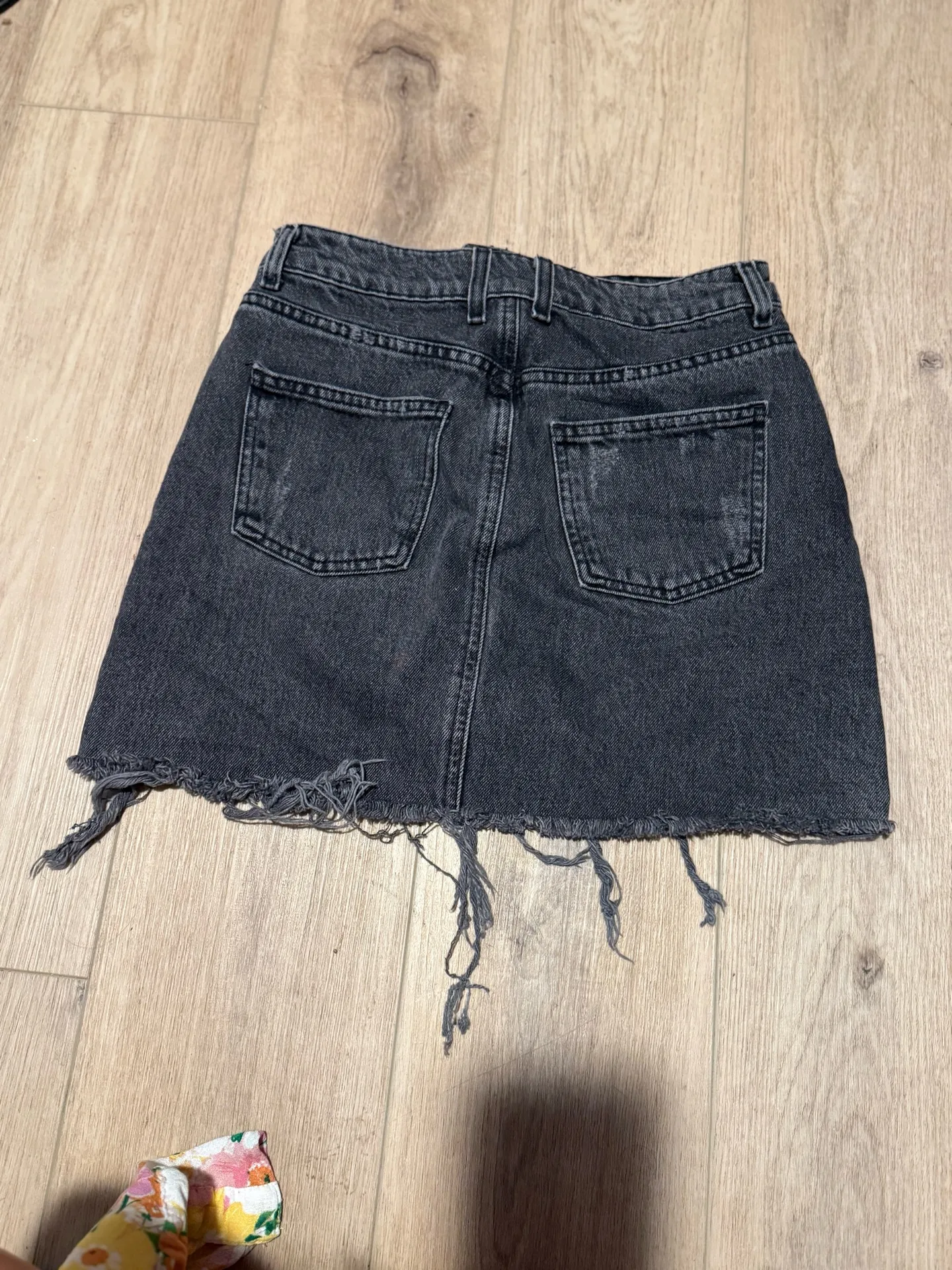 Topshop Skirt Denim Black Mini - Image 2