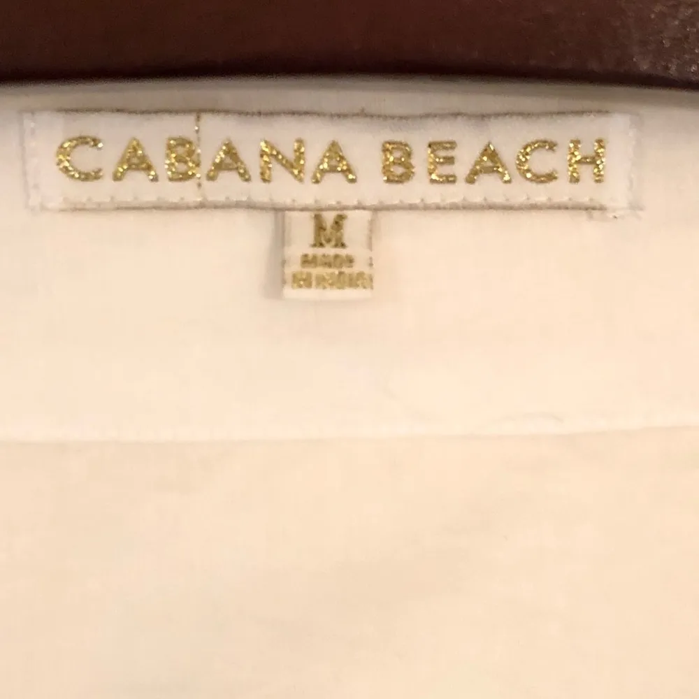 Cabana Beach💯 Cotton Embroidered with beads and tassels Cover Up Cruise M White Size M - Image 4