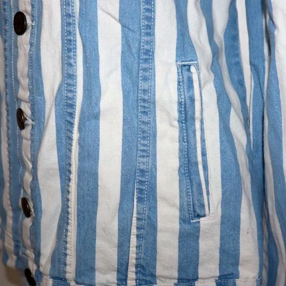 Show Me Your‎ Mumu Drine Denim Jacket Marina striped S - Image 10