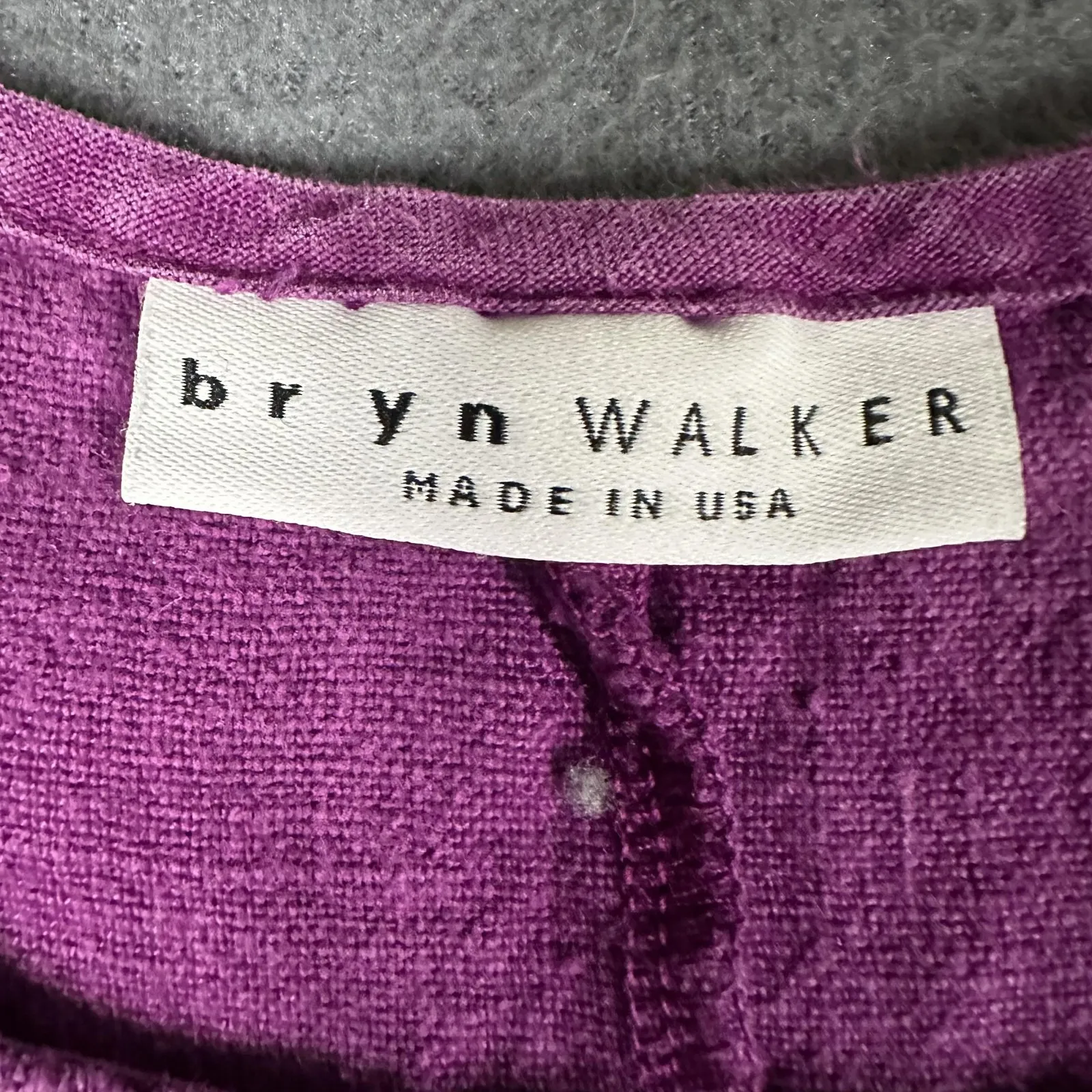 Bryn Walker Top Womens XL Purple 100% Linen 3/4 Sleeve Scoop Neck Tunic USA - Image 3