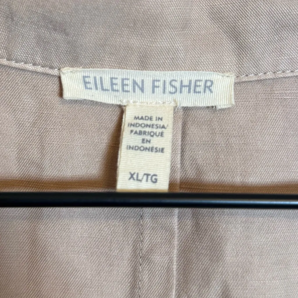 Eileen Fisher Linen Blend Long Vest - Image 3