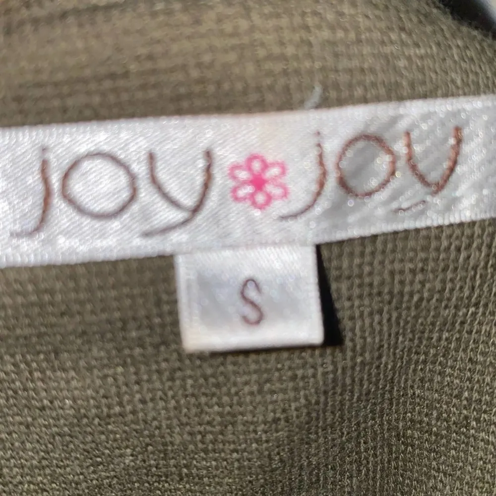 Joy Joy  Fitted Biker Moto Style Peplum Ruffle hem jacket faux leather front sz S - Image 73