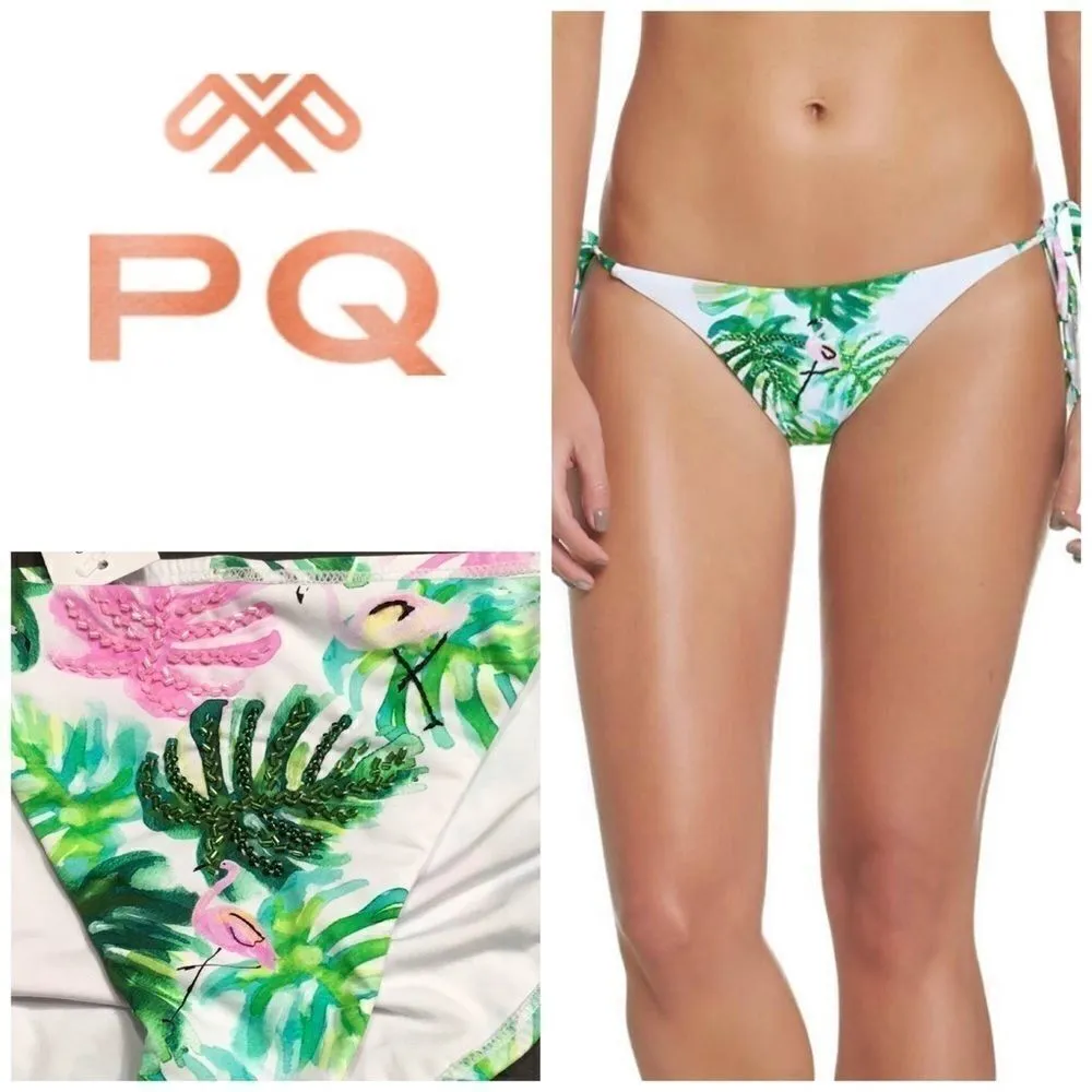 PILYQ beaded flamingo bikini bottom. NWT - Image 2