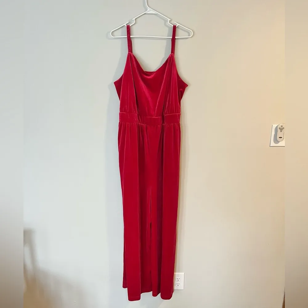 Torrid Velvet Wide Leg Jumpsuit- Size 2X - Image 4