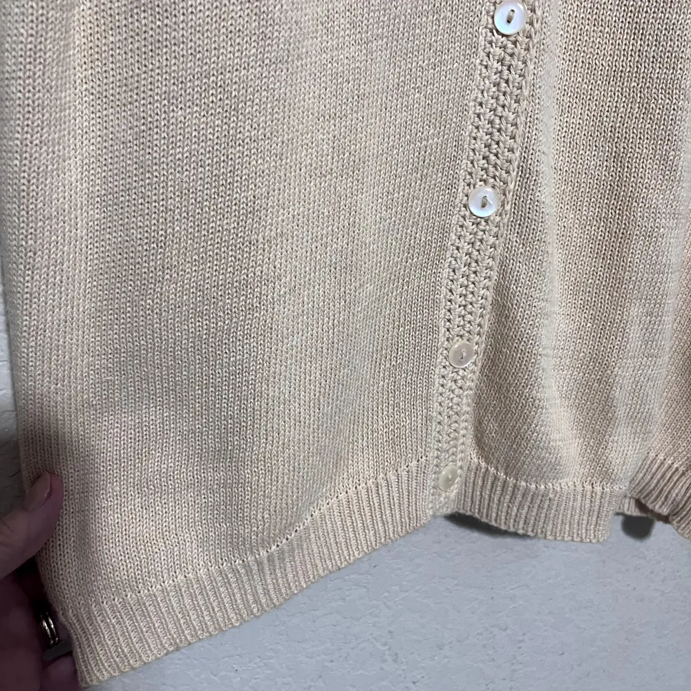 Vintage Teddi Cardigan Sweater Embroidered Cottagecore Grandma womens sz L Size L - Image 4