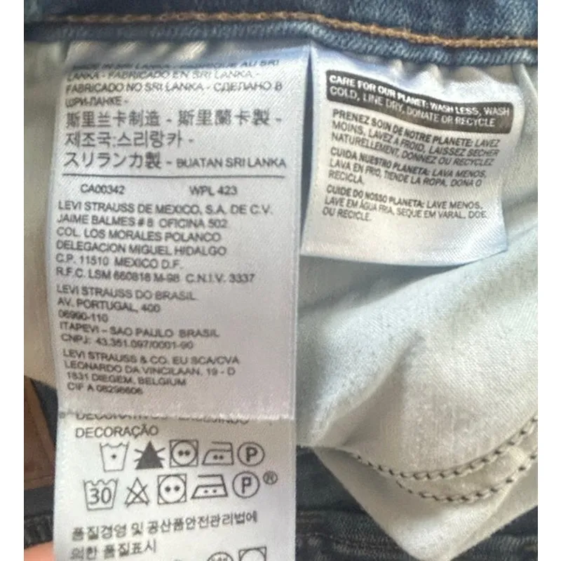 Levi's Denim Embroidered Floral Design Blue Cotton Casual Jeans Women's Size 34‎ - Image 8