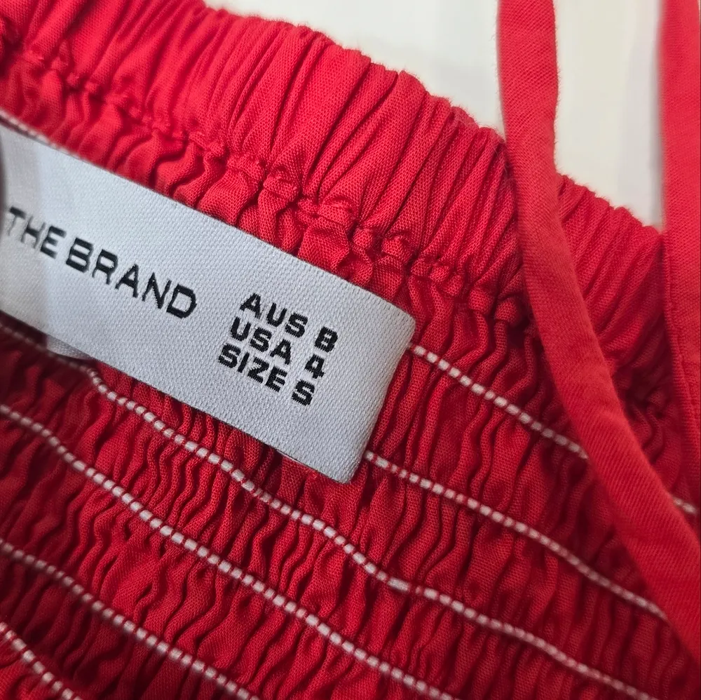 FAITHFULL THE BRAND Madella Midi Dress in Cherry Tomato - Image 11