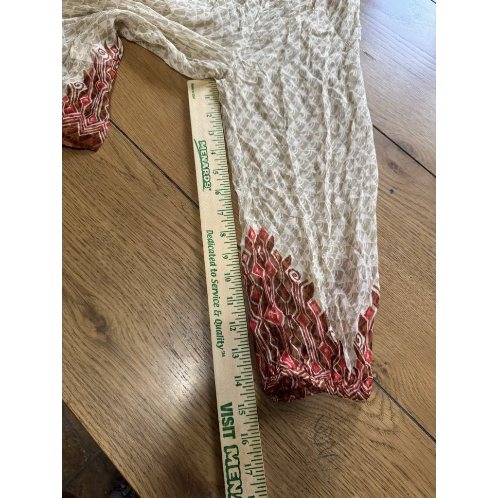 Lucky Brand Women Size 1X Lightweight‎ Blouse Tassels Flowing Boho Peasant Rayon - Image 7