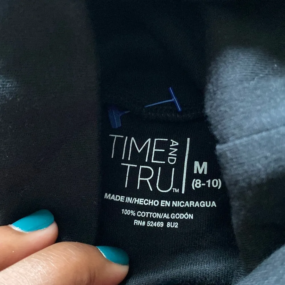 Time & Tru Black Merry Christmas & Happy New Year Turtleneck Top SIZE M Size M - Image 2