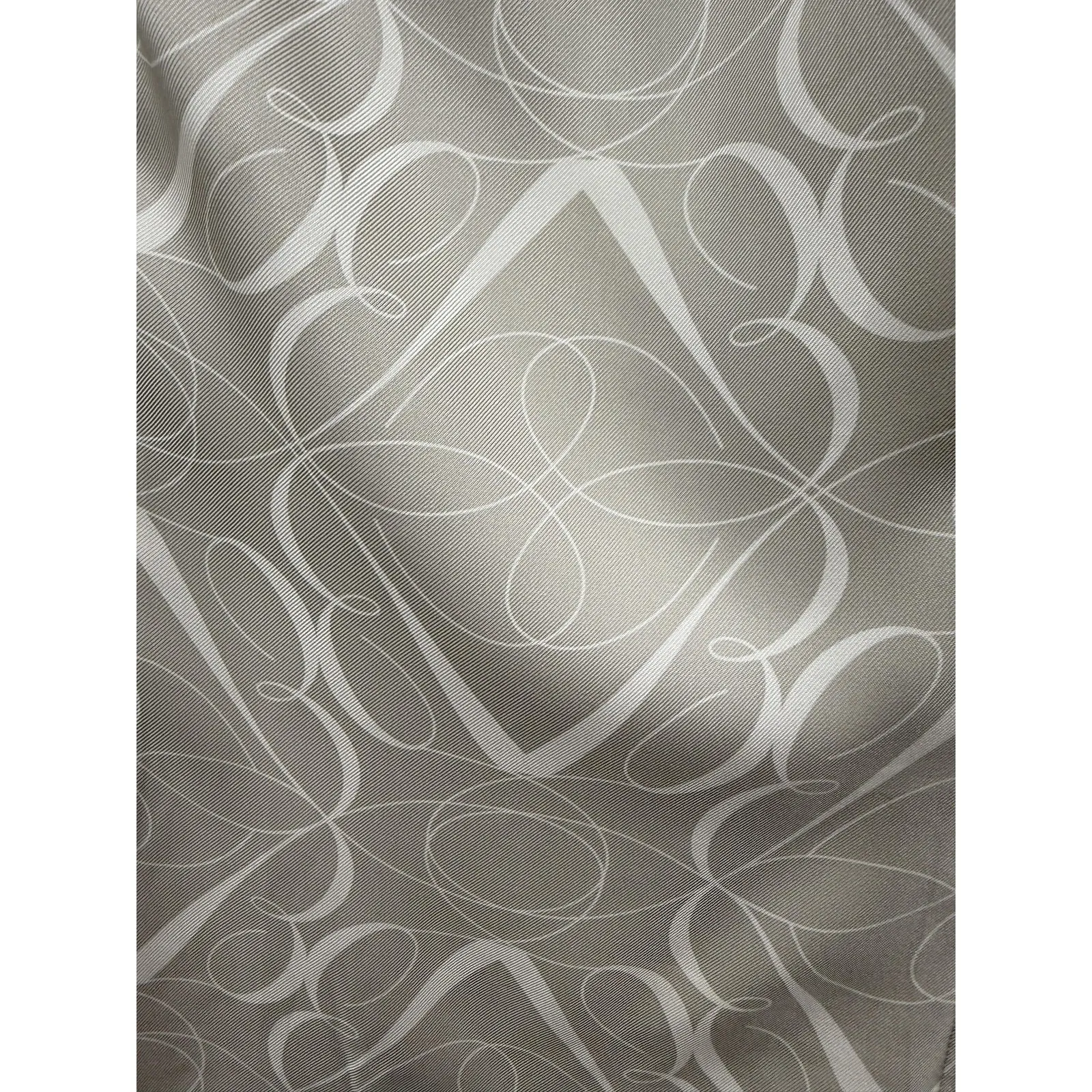 Brooks Brothers Blouse Womens 6 Beige Silk Mock Neck Long Sleeve Geometric Print - Image 5