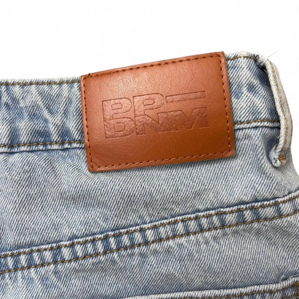 Princess Polly High-Waisted Denim Shorts Size 4 | 100% Cotton Raw Hem Y2K - Image 5