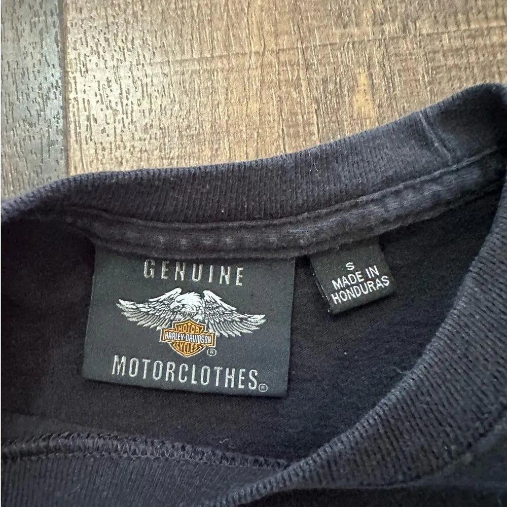 Harley Davidson Eagle Crest Black T-Shirt Size Small - Image 4