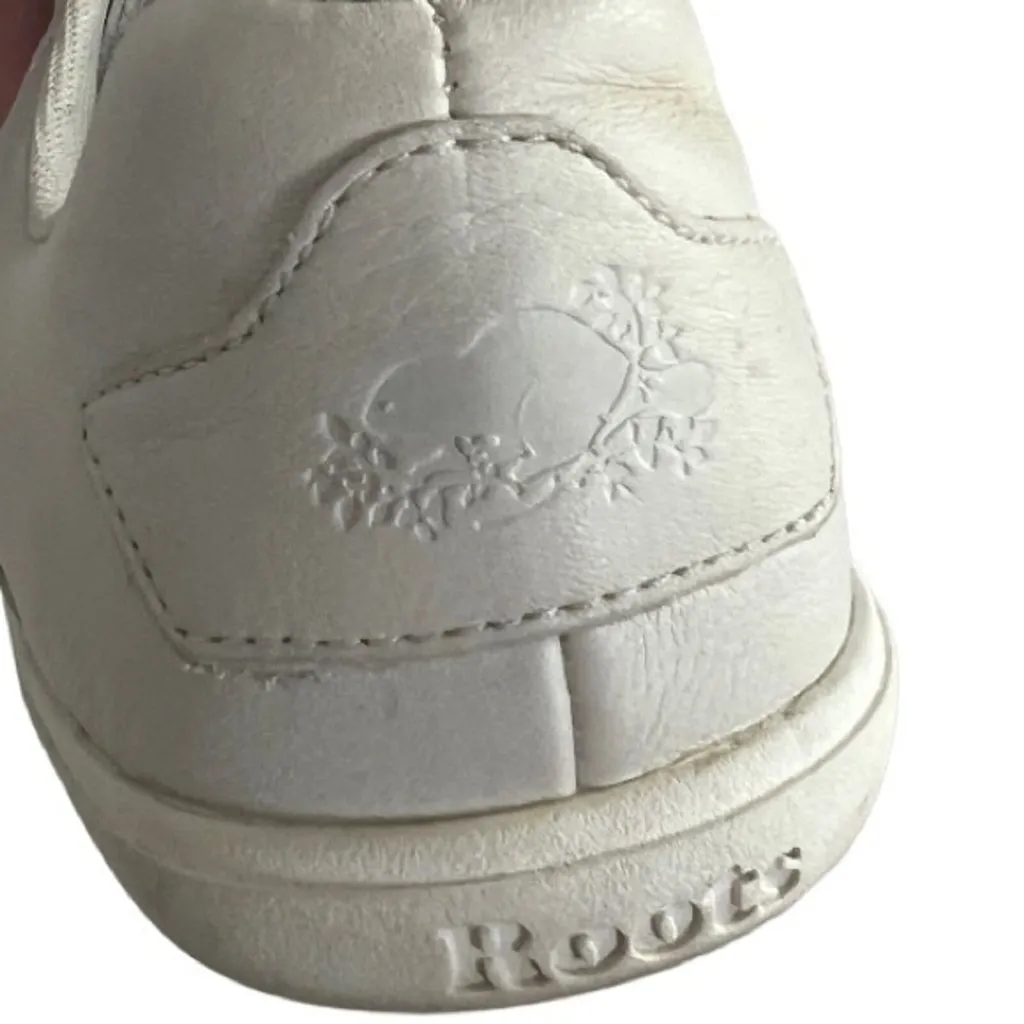 Roots Women's Sneakers Size 5.5 Light Gray Low Top Lace‎ Up Leather Tennis Shoe - Image 5