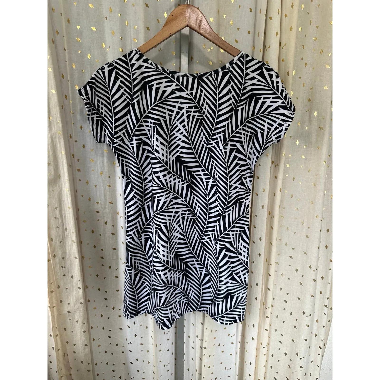 Hula Bay Juniors Hawaiian Tropical Palm Leaves Stretch Mini T - Image 4