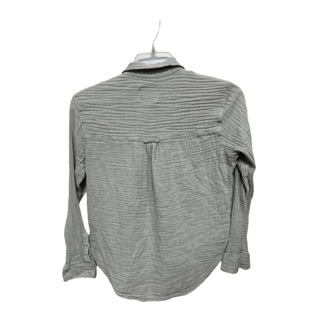 Rails Top Womens Small Green Gauze Ellis Meadow Button Up Long Sleeve Boho - Image 4