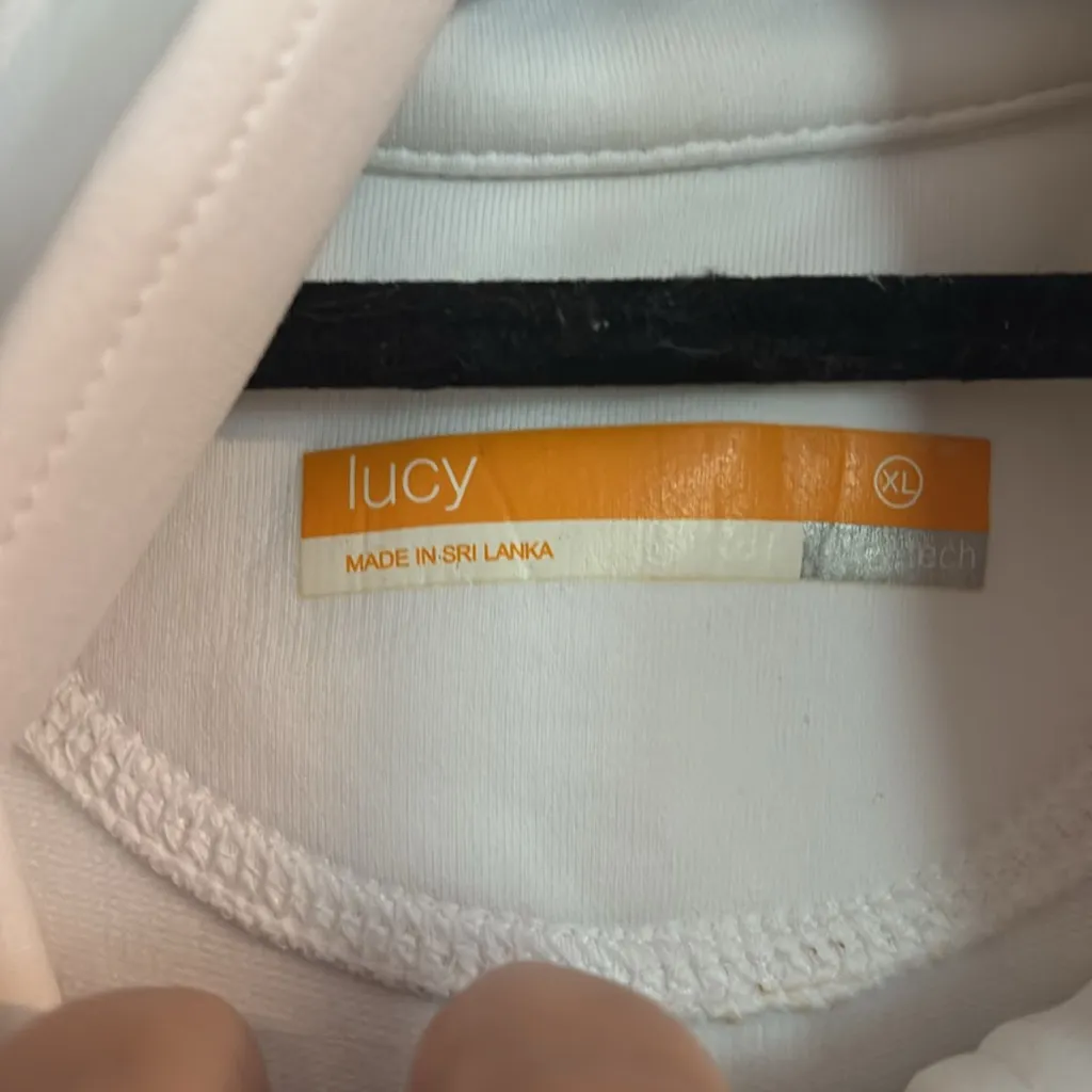 Women's White Lucy Exercise Jacket Size XL - Image 2