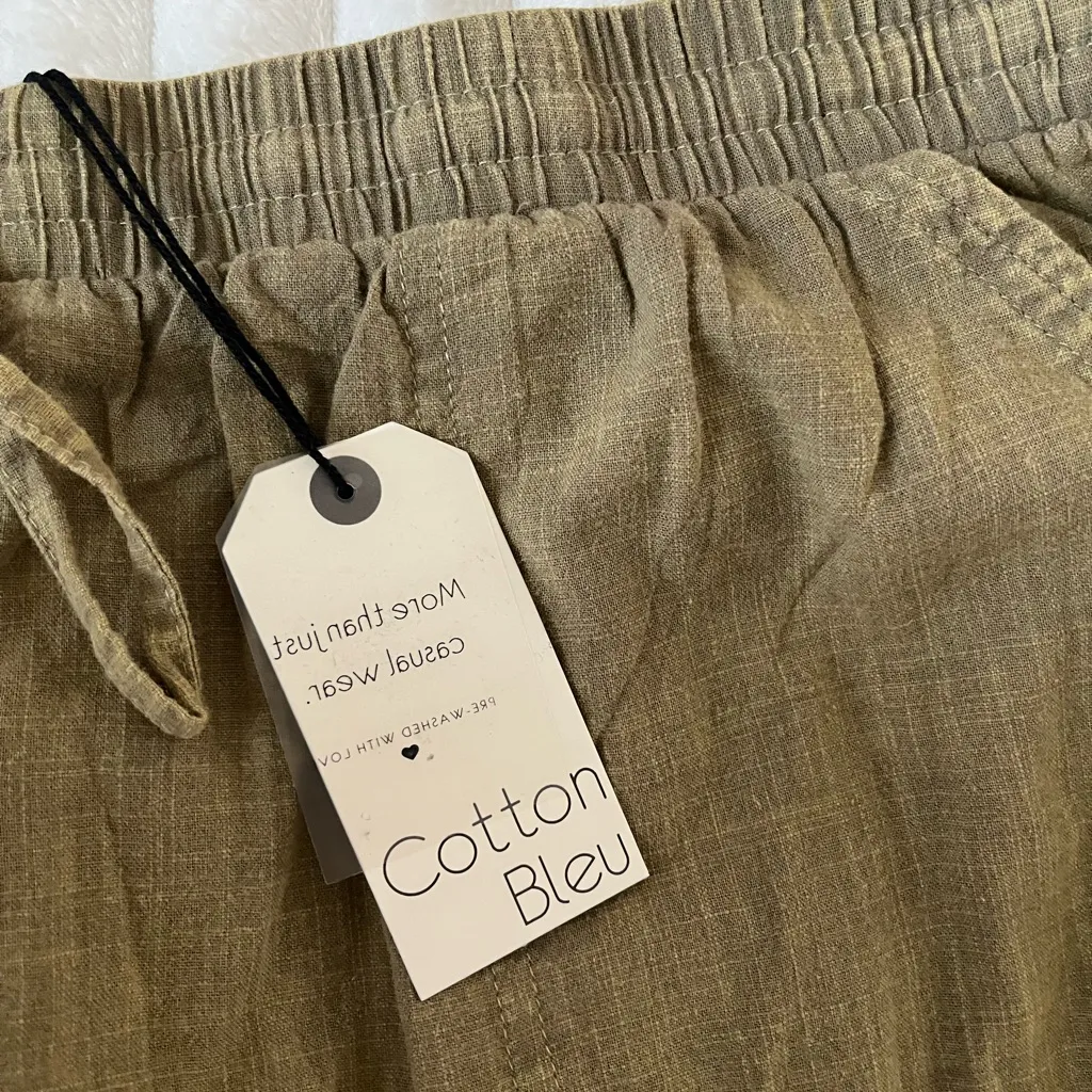 NWT Cotton Bleu Women's Green Shorts Size 3X - Image 6