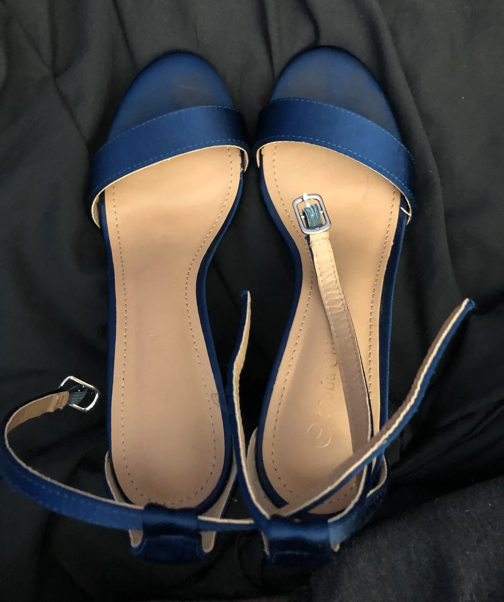 Chics Blue Suede Heels - Image 3