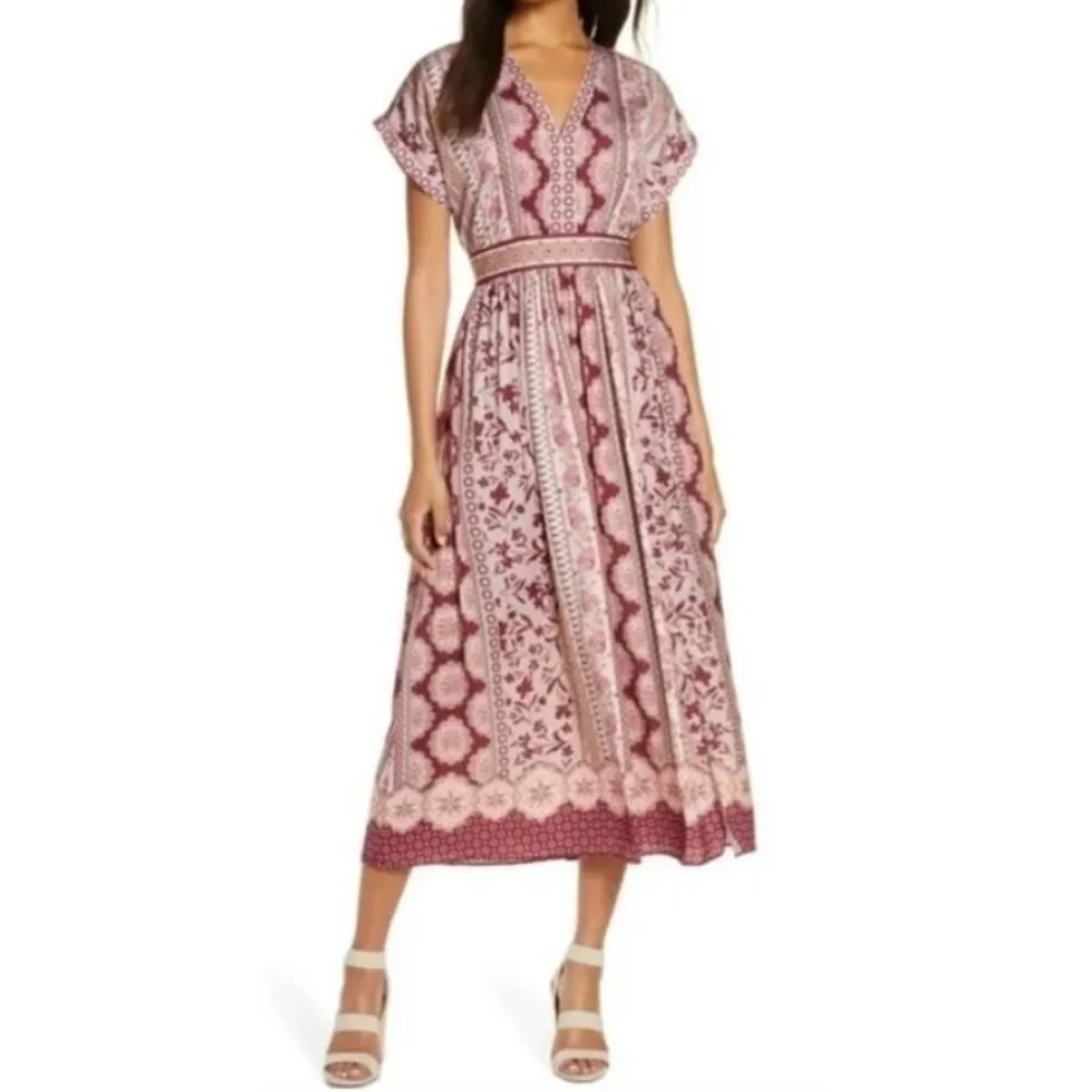 Gal Meets Glam Liza Print Midi Dress Sz. 0 - Image 3