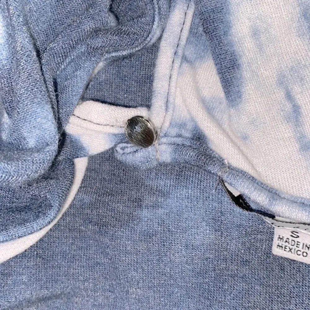 White birch blue tie dye cozy jersey romper size small - Image 6