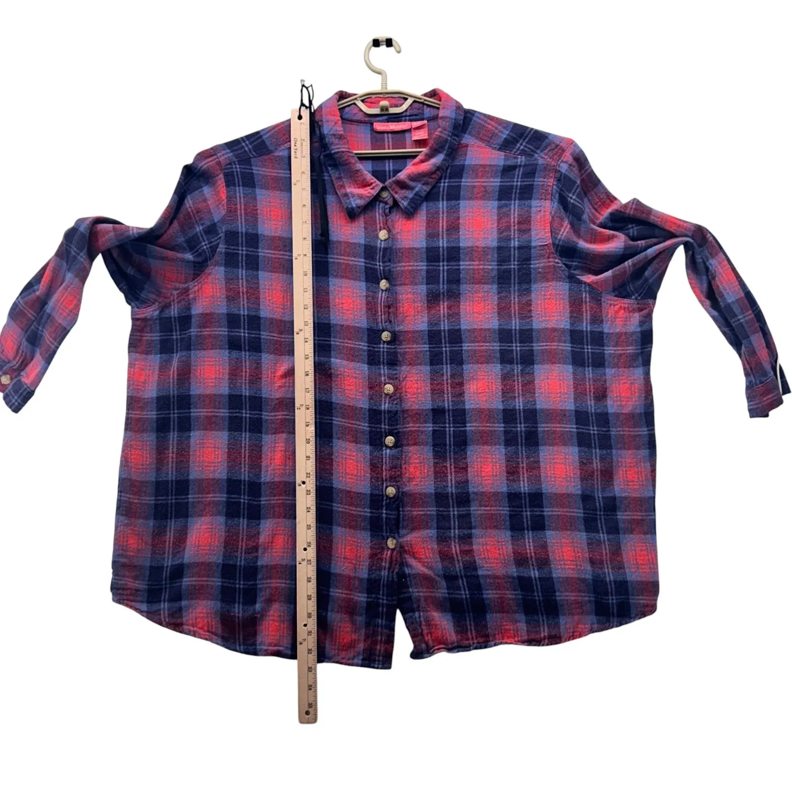 Woman Within Womens Button Up Shirt Size 5X Oversized Relaxed Fit Comfy Grunge - Image 10
