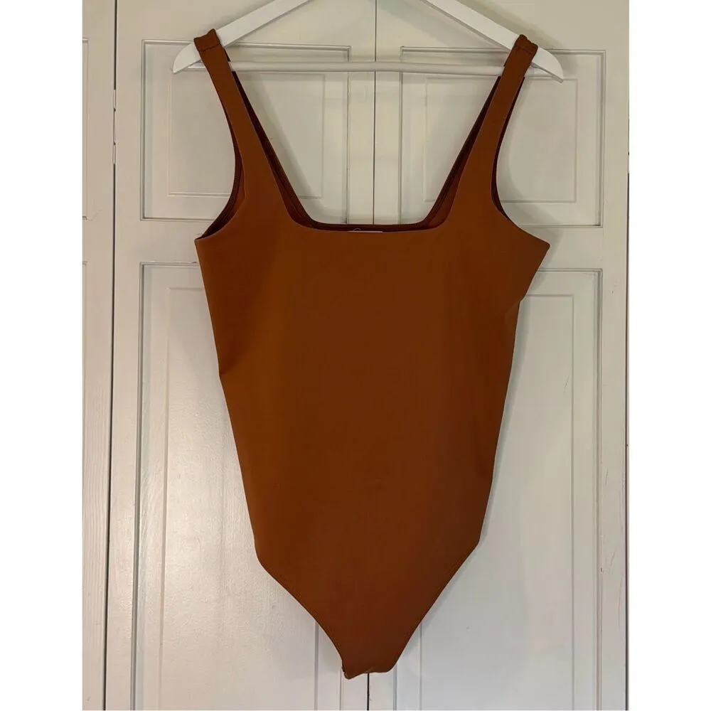 Good American brown square neck tank bodysuit 4 - Image 4