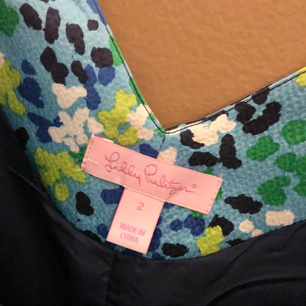 Lilly Pulitzer Vintage Oops I Spilled it Again Floral Kimball Silk Dress Green 4 - Image 4