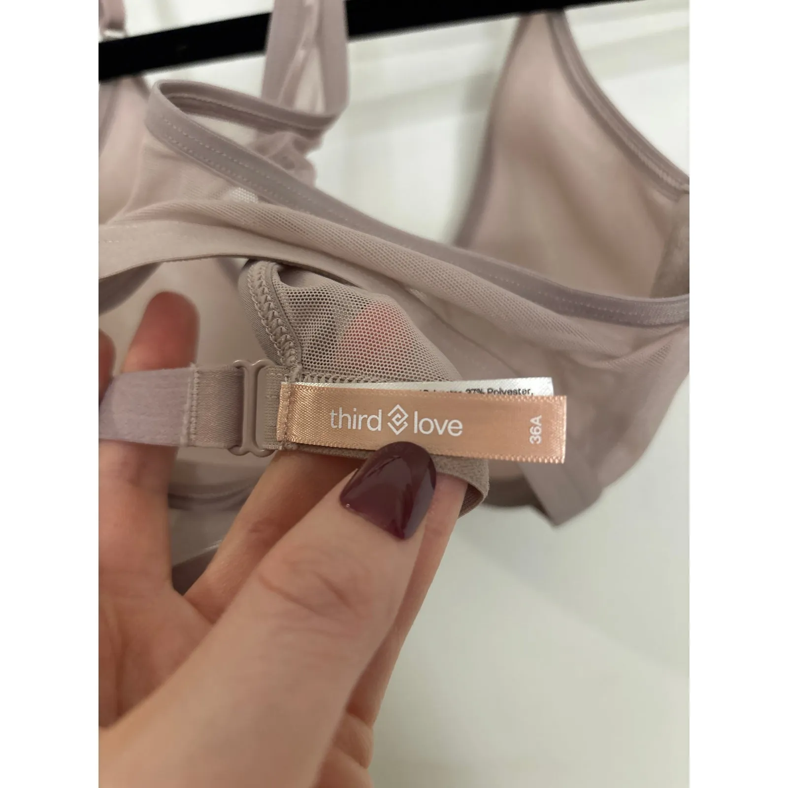 ThirdLove Front Closure Bra Womens Size 36A Bare Mesh Racerback Atmosphere - Image 4