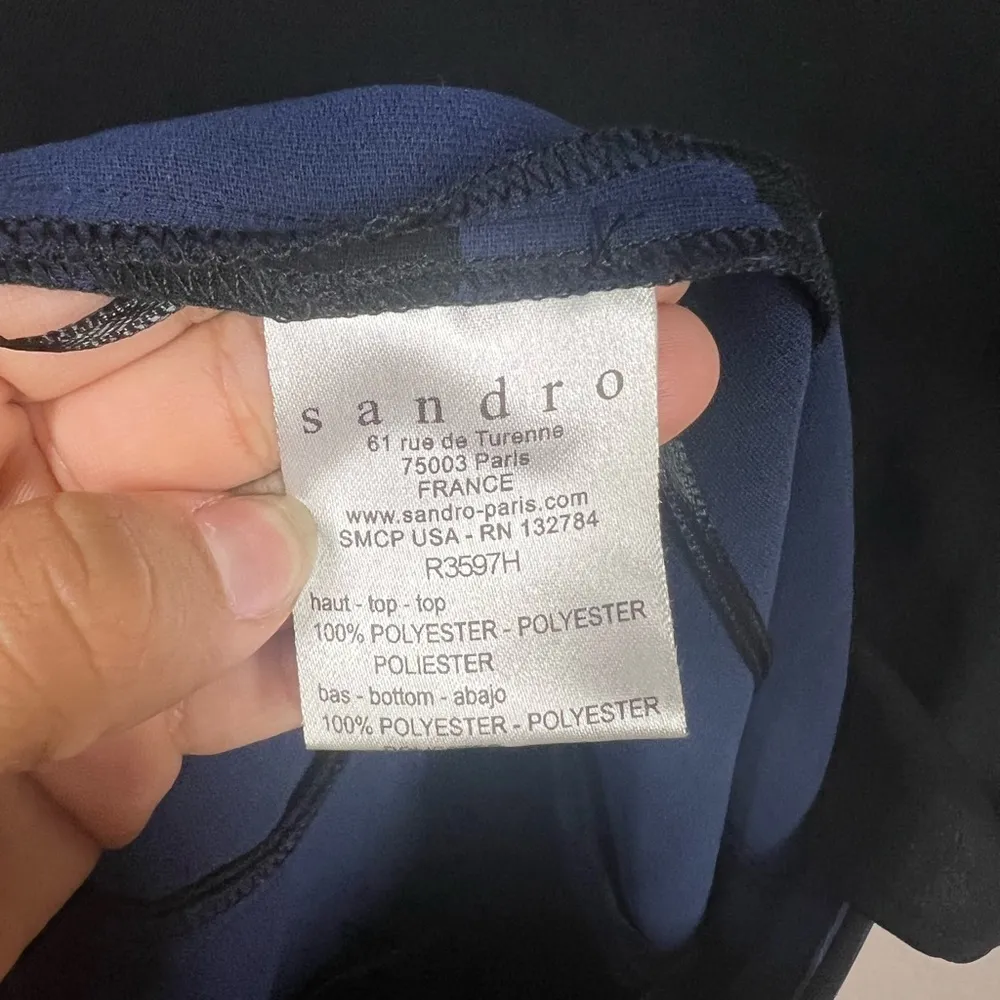 Sandro Rayure Shirt Tail Stripe Dress Size 2 - Image 6