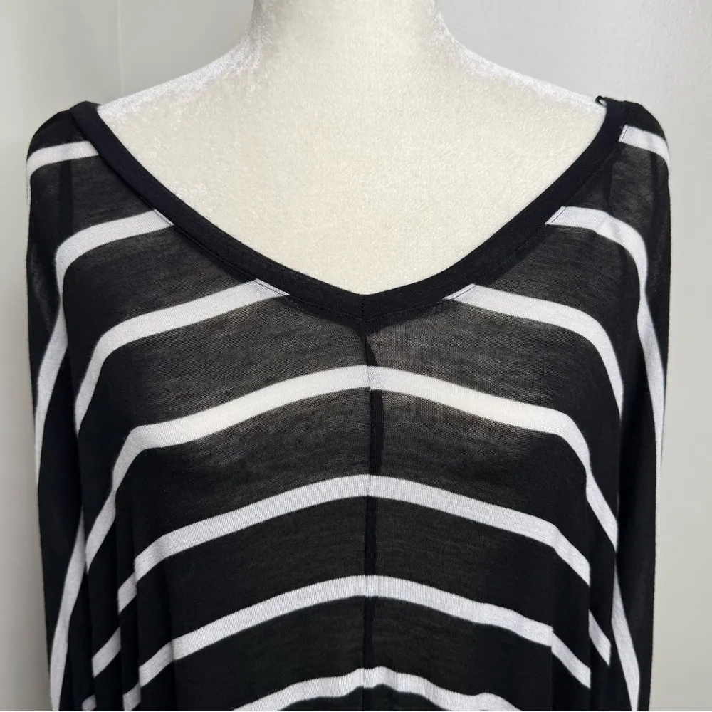 Cotton On Oversized Semi Sheer Top Size Medium Black White Beachy Casual Coastal - Image 2