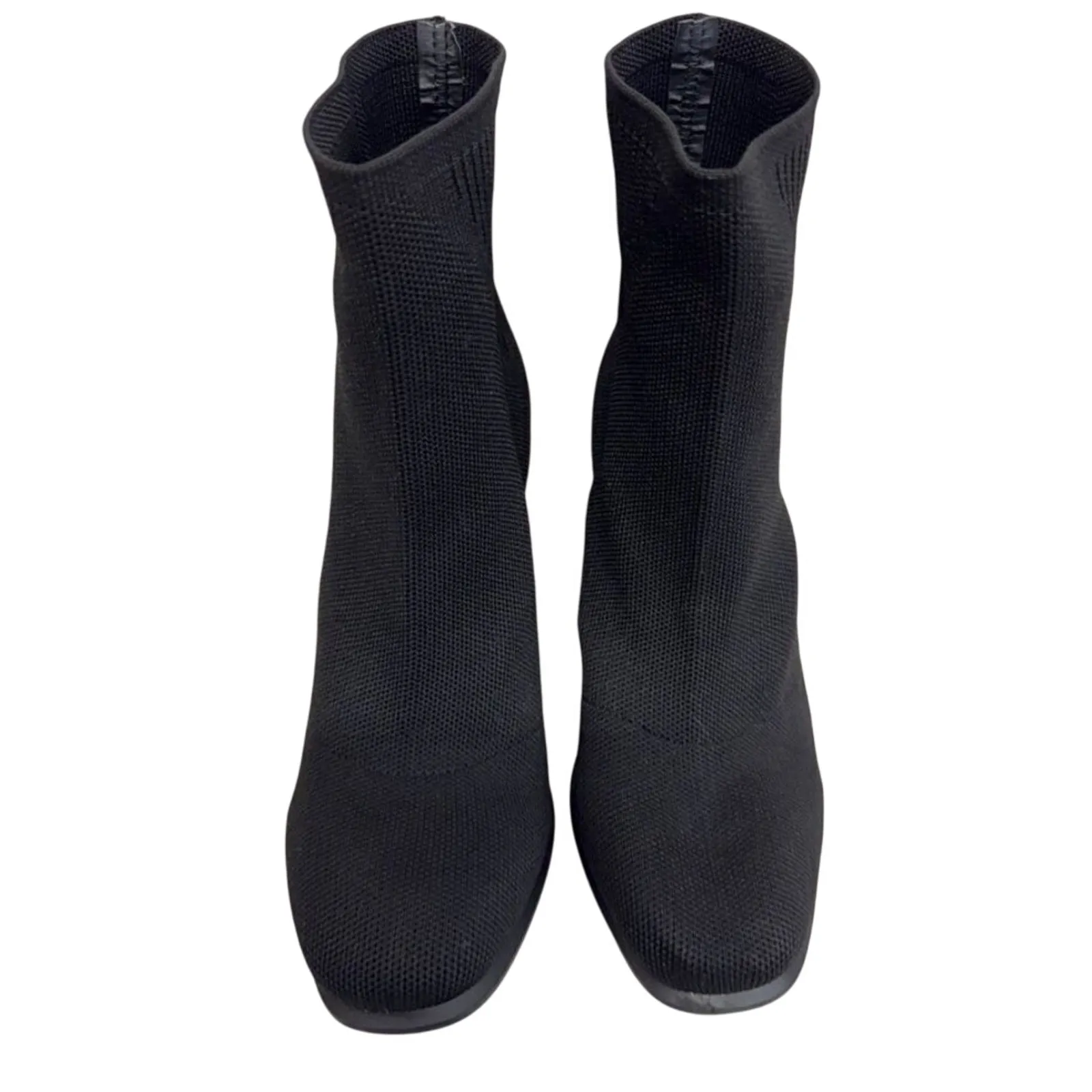 MIA‎ Stretch Boots Size 7.5 Black Block Heel Ankle Booties Pull On Style NEW - Image 4