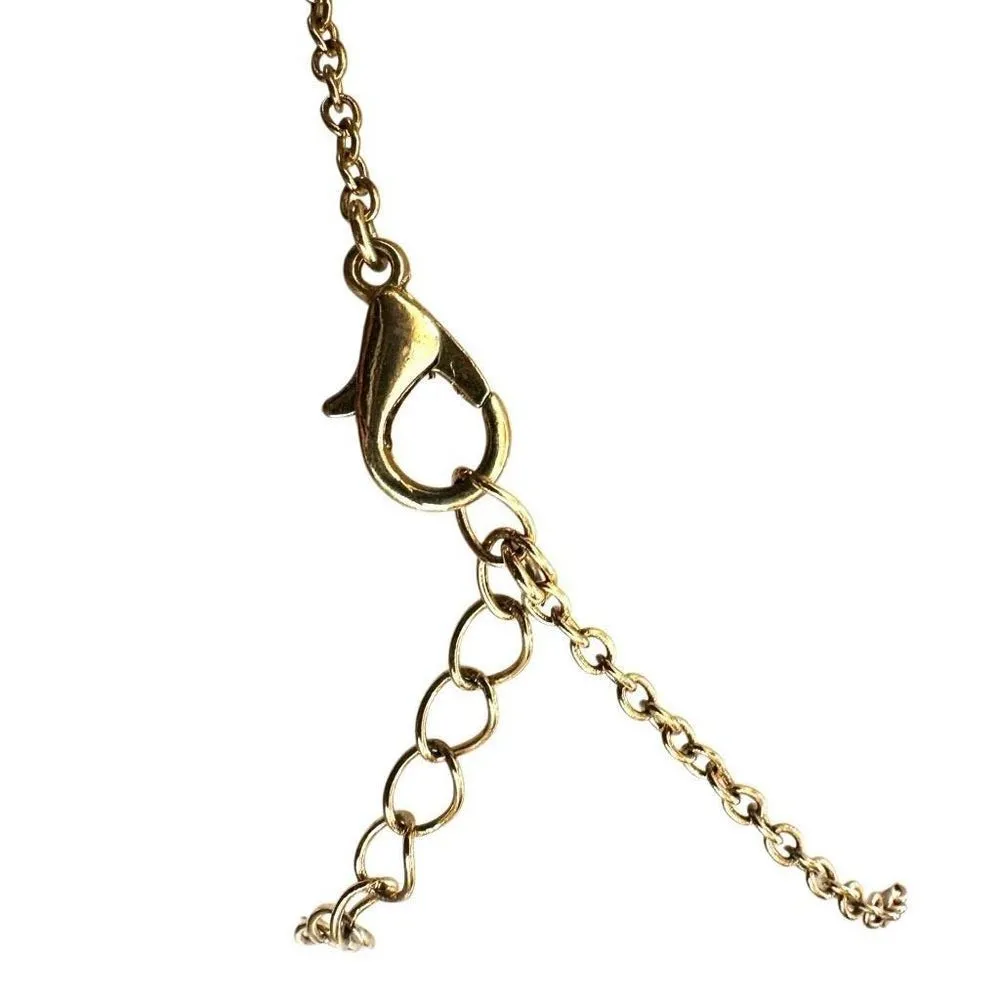 Gold tone lock and key charm chain bracelet - Image 4