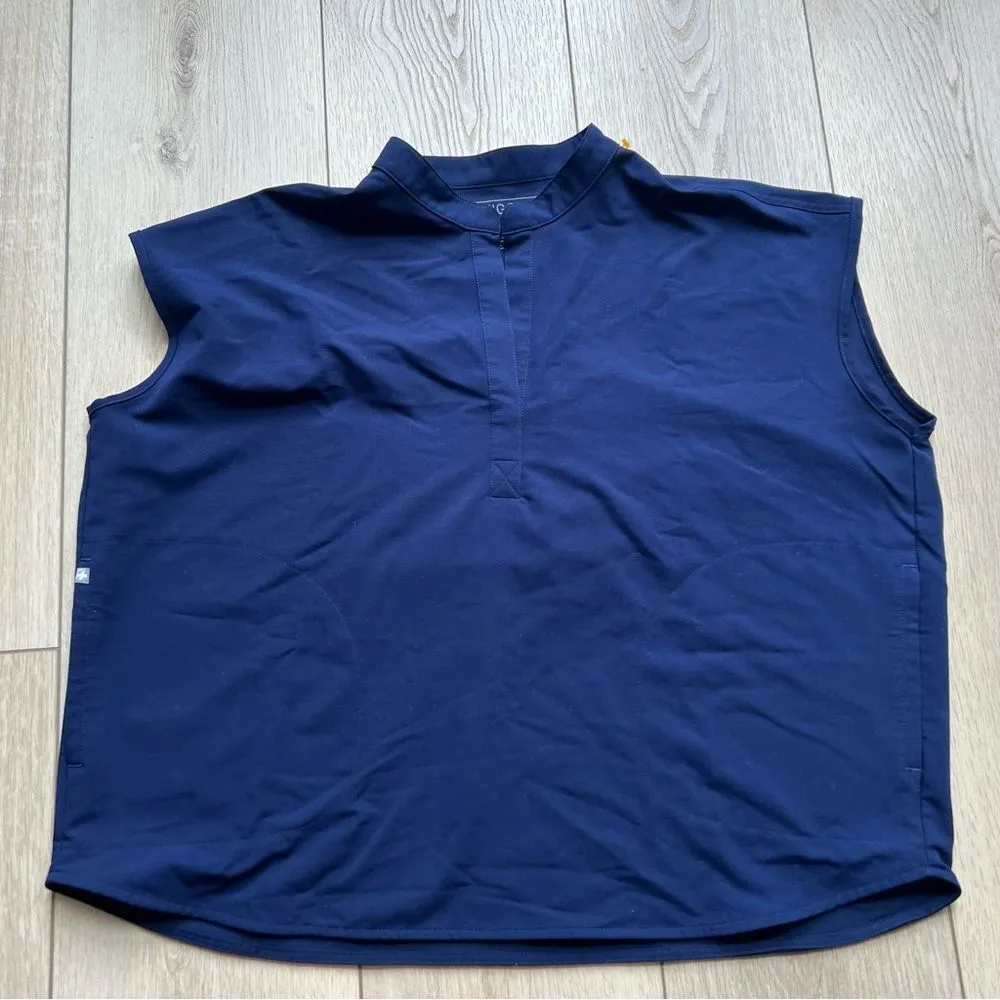 Figs Rafaela Oversized Mandarin Collar Short Sleeve Scrub Top Size XXL - Image 10