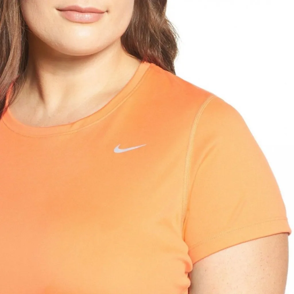 NIKE MILER Womens PLUS SIZE RUNNING Shirt Orange 747056-842 SIZE 2X NWT $42.00 - Image 4