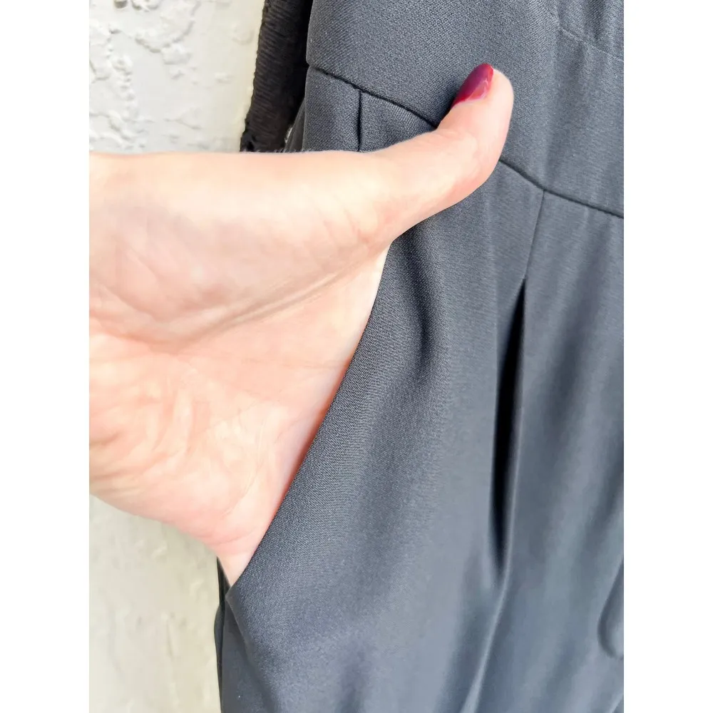 NWT AKRIS Punto Sleeveless Polkadot Straight Leg Jumpsuit Black Women's Size 6 - Image 3