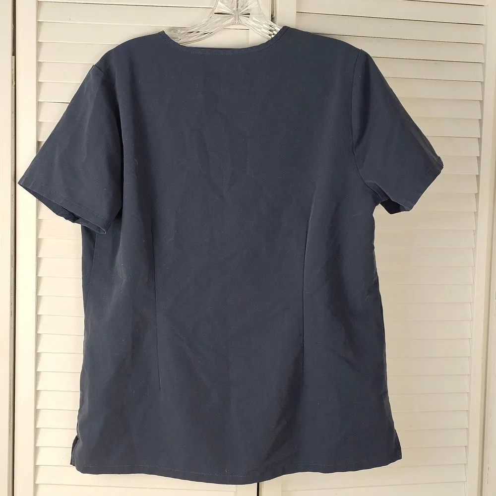 Figs Womens‎ Dark Gray Casma Three Pocket Scrub Top Medium - Image 2