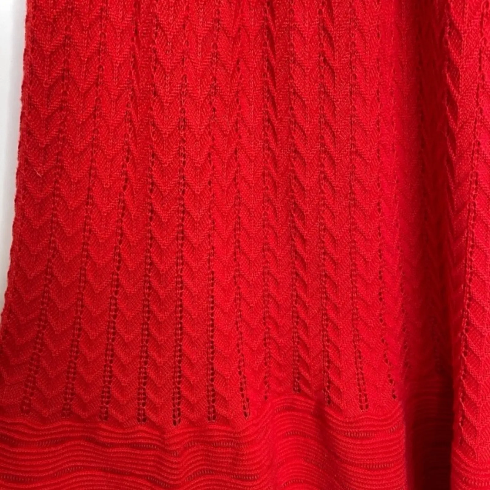 Cotton by Autumn Cashmere Red Sleeveless Knit Dress Womens Size Small - Image 5