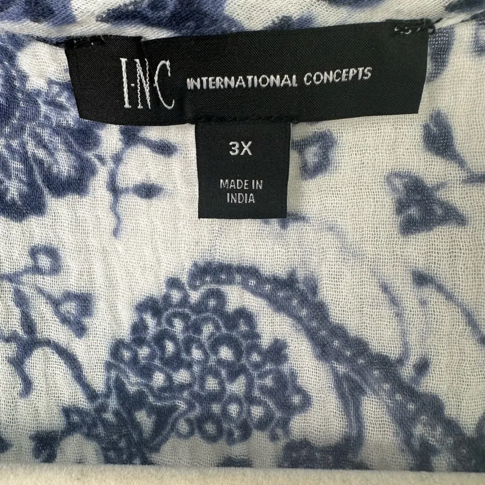 International Concepts Shirt Womens 3X Wrap Bow V Neck Paisley Sleeveless Fall - Image 3